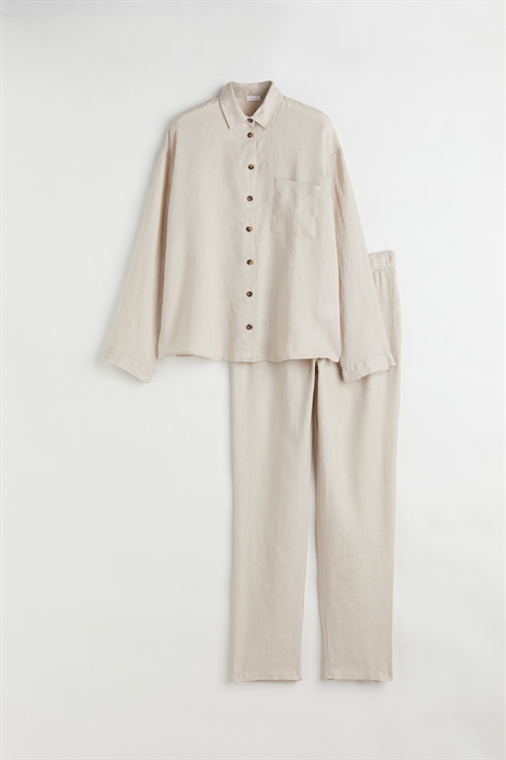 Пижама из стираного льна - Фото 12465049