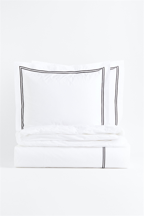 Хлопковое перкалевое постельное белье для двуспальной кровати - Фото 12467082