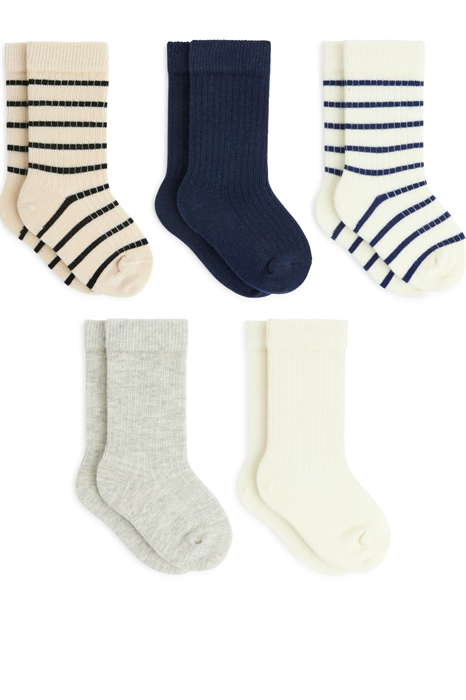 5 пар вязаных носков для малышей - Фото 12477996