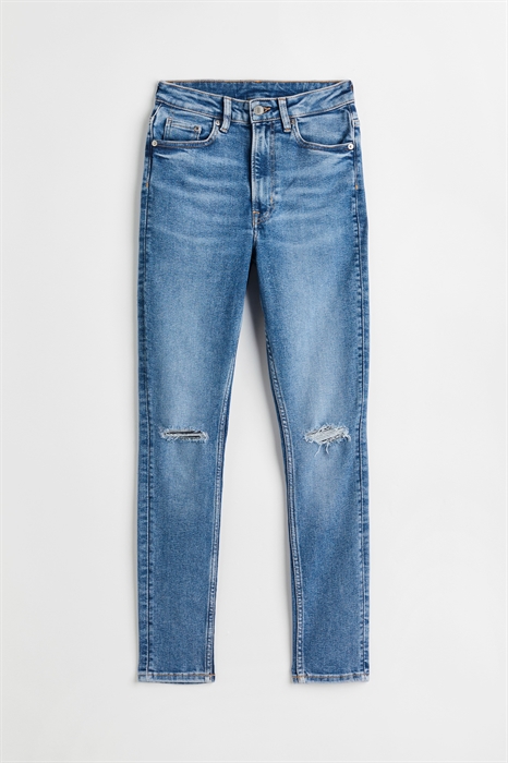 Винтажные высокие джинсы скинни - Фото 12478573