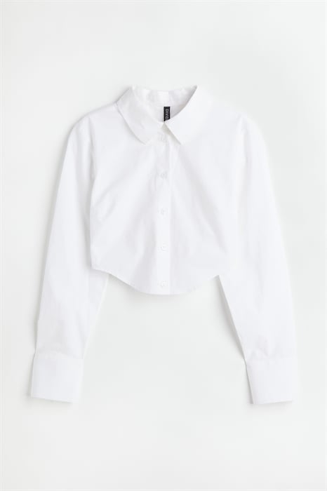 Короткая блузка с вырезом - Фото 12481265