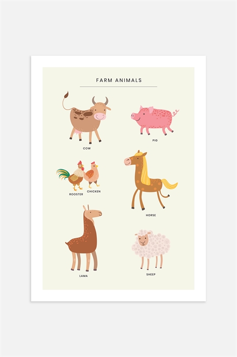 Плакат "Животные на ферме - Фото 12483817
