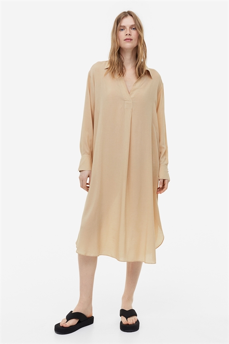 Платье-блузка из микса лиоцелла - Фото 12485611