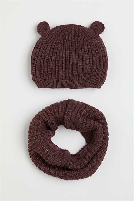 Комплект из двух частей с шапкой и шарфом-трубой - Фото 12487370