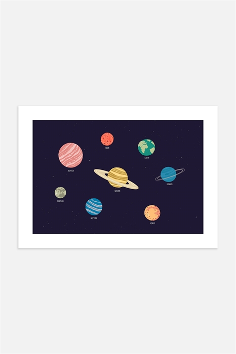 Детский плакат Солнечная система - Фото 12489048
