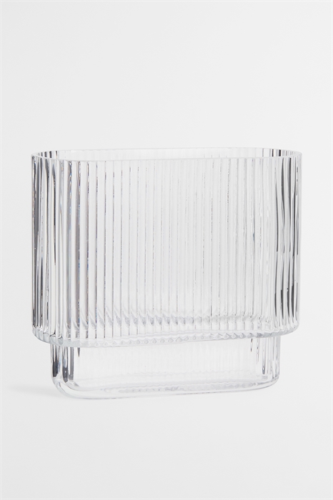 Овальная стеклянная ваза - Фото 12494800