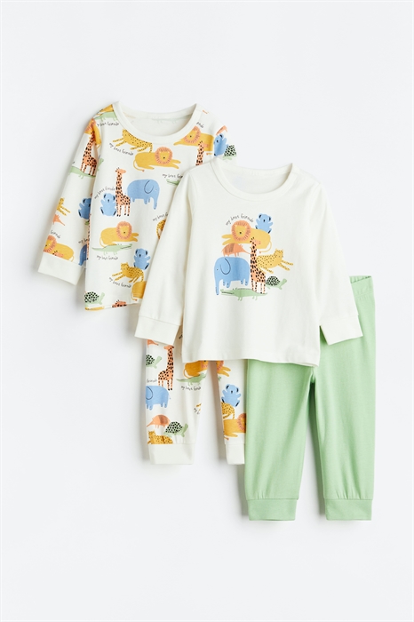 Хлопковая пижама с принтом 2 шт. - Фото 12496426