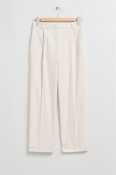 Плиссированные брюки с прямой штаниной - Фото 12500828