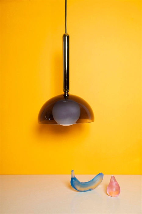 Стеклянный куполообразный потолочный светильник - Фото 12503856