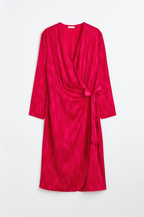 H&M+ Атласное платье с запахом - Фото 12505598