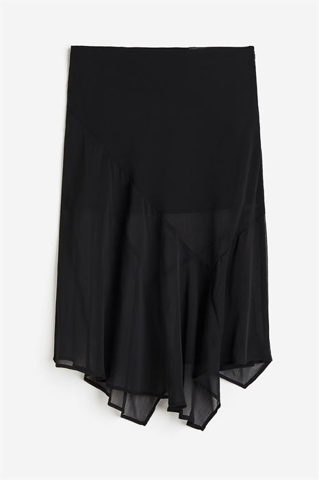 Асимметричная юбка из крепа - Фото 12511170