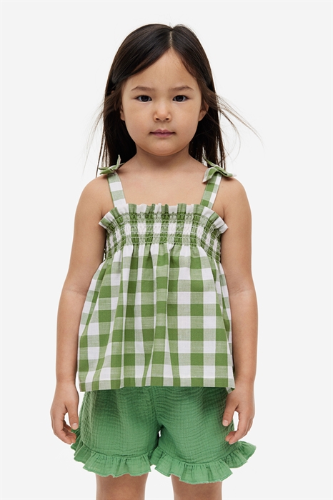 Хлопковая блузка со сборками - Фото 12513465