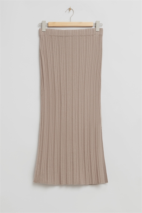 Обтягивающая тело юбка-макси с разрезом сбоку - Фото 12516106