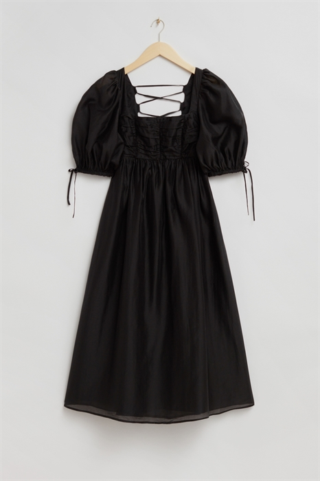 Платье-бабидолл с завязками на рукавах - Фото 12516265
