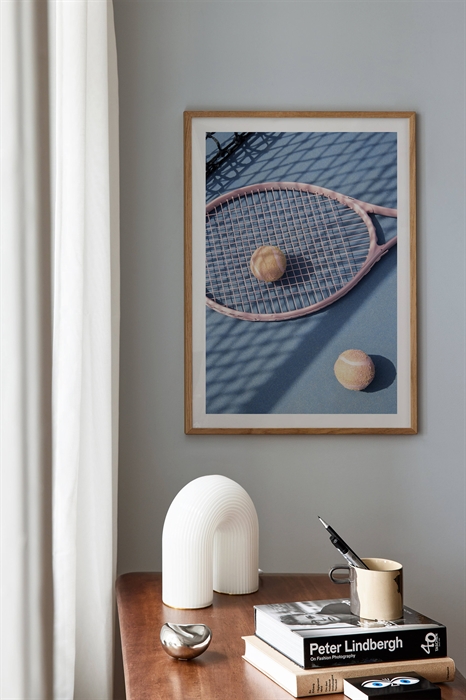 Розовый теннисный плакат - Фото 12516423