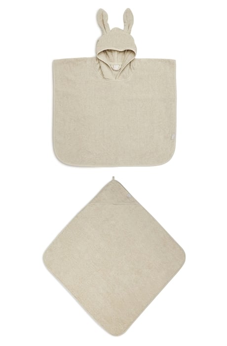 Махровый комплект полотенец - полотенце с капюшоном и пончо для купания - Фото 12523990