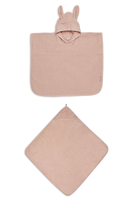 Махровый комплект полотенец - полотенце с капюшоном и пончо для купания - Фото 12523998