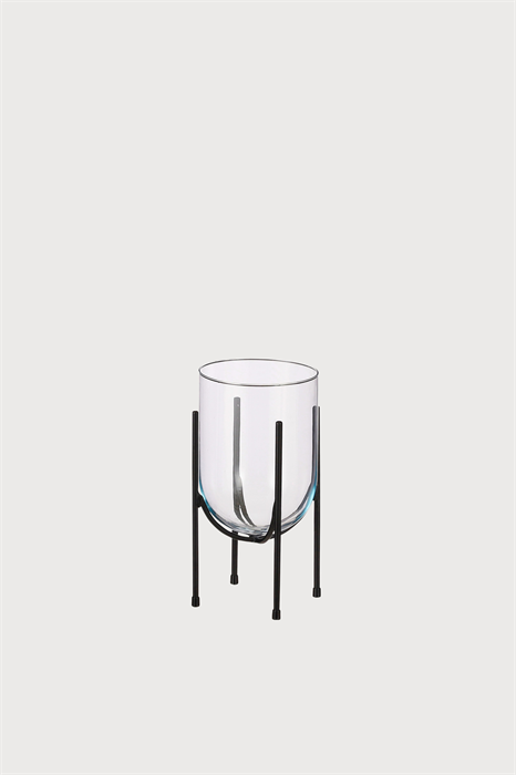 Стеклянная ваза на пьедестале - Фото 12536446
