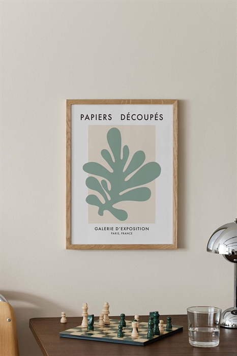 Зеленый плакат Papiers Découpés - Фото 12549199