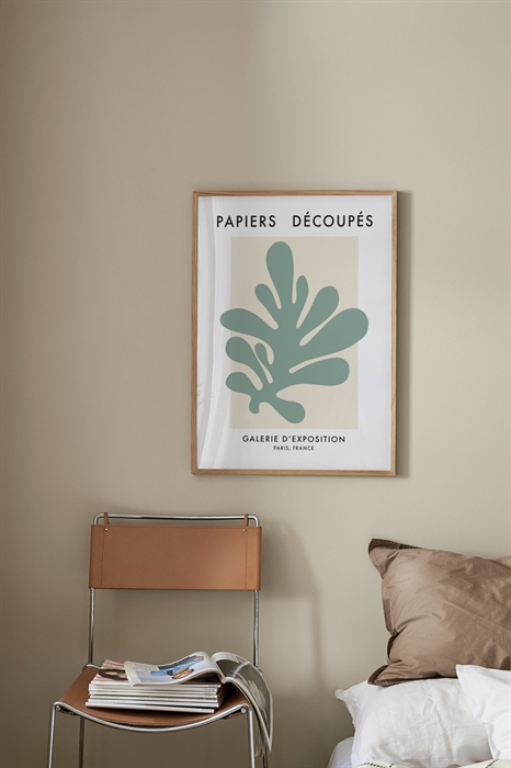 Зеленый плакат Papiers Découpés - Фото 12549241