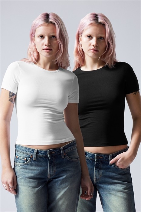 Комплект из 2 облегающих футболок - Фото 12555129