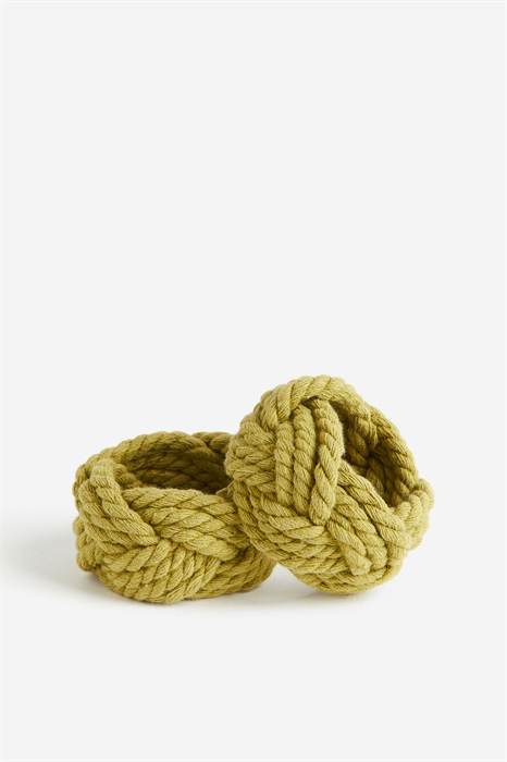 Набор из 2 плетеных колец для салфеток - Фото 12557295