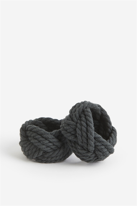 Набор из 2 плетеных колец для салфеток - Фото 12557297