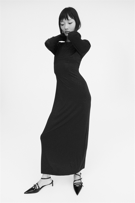 Обтягивающее платье с украшением из страз - Фото 12564347