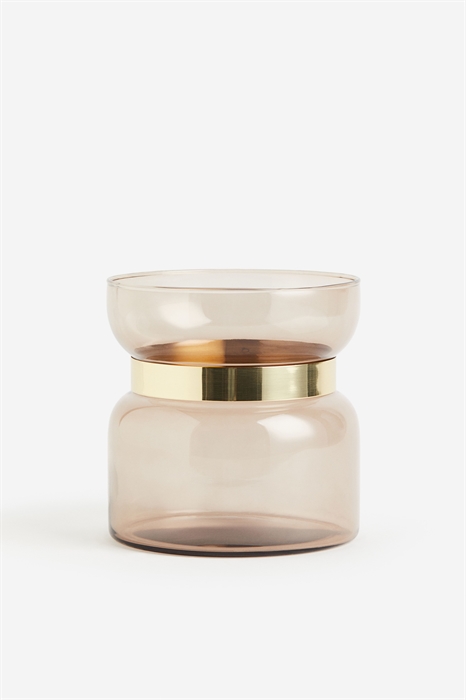 Стеклянная ваза с металлическими деталями - Фото 12565398