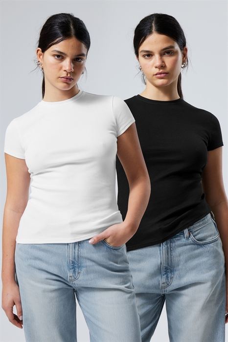 2 комплекта облегающих футболок из ребристого трикотажа - Фото 12574447