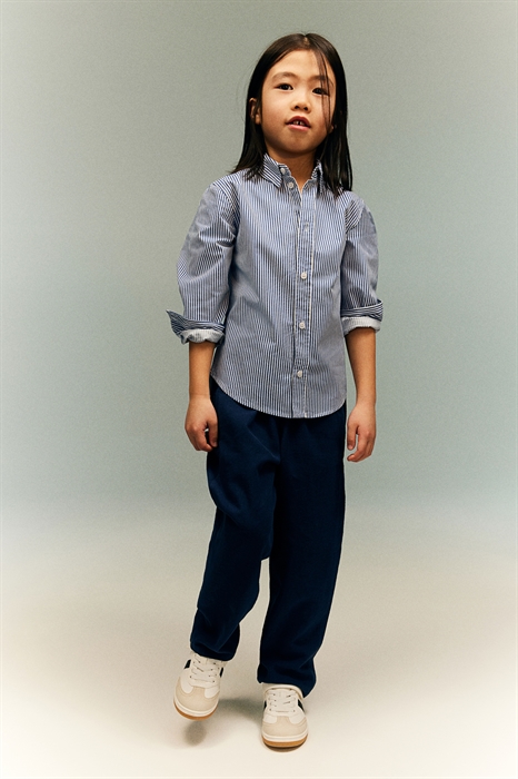 Хлопковая рубашка с длинными рукавами - Фото 12579496