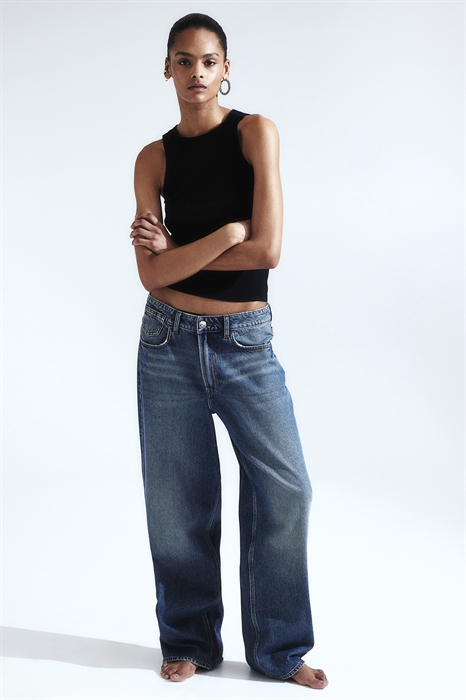 Мешковатые низкие джинсы - Фото 12590596