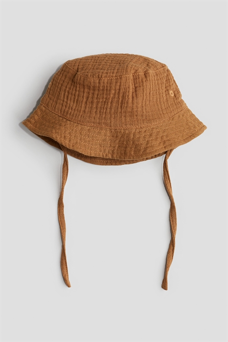 Хлопковая муслиновая шапочка-ведро - Фото 12592343