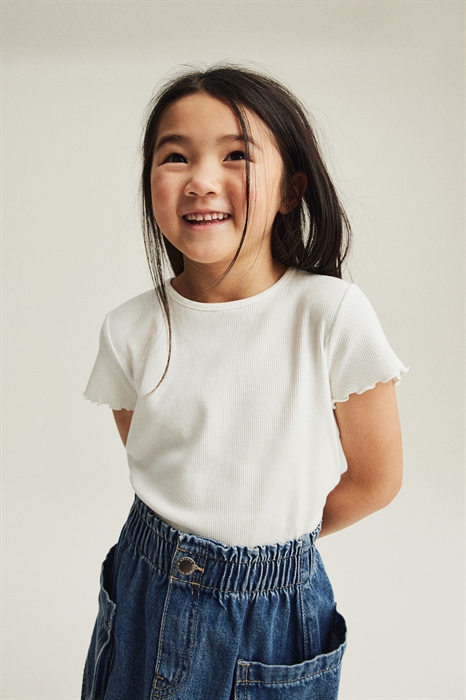 Топ из ребристого трикотажа 1218038001 - Фото 12600547