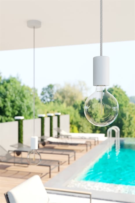Элегантный наружный подвесной светильник с лампочкой - Фото 12606658