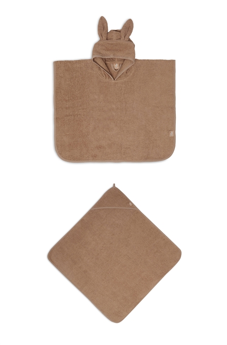 Комплект махровых полотенец - полотенце с капюшоном и пончо для купания - Фото 12624851
