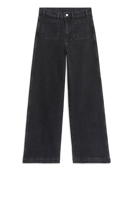 Расклешенные джинсы-стрейч с высоким поясом LUPINE - Фото 12628815