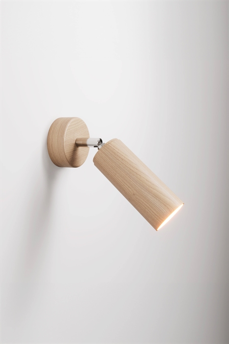 Светильник из дерева и металла с 2 точечными светильниками - Фото 12648880