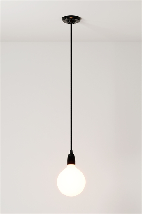 Фарфоровый подвесной светильник с лампочкой - Фото 12650086