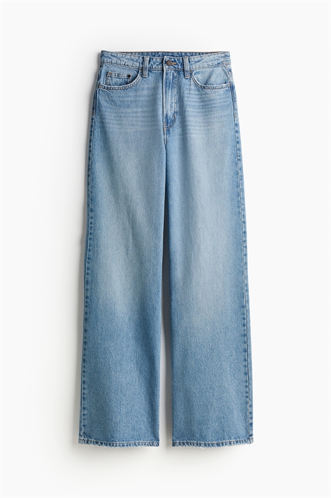 Широкие ультравысокие джинсы - Фото 12671151