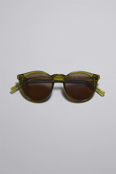 Классические солнцезащитные очки с круглой оправой - Фото 12675993