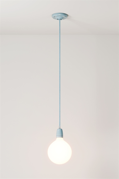 Фарфоровый подвесной светильник с лампочкой - Фото 12677121