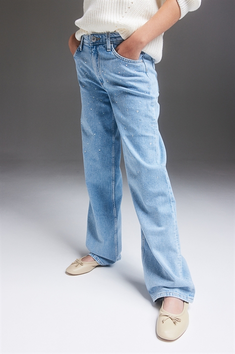 Низкие джинсы с широкими штанинами - Фото 12682915