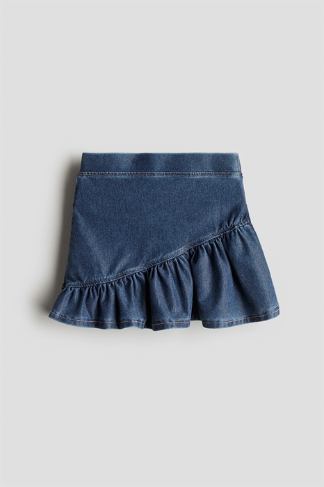 Джинсовая юбка с воланом - Фото 12771015