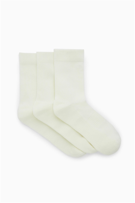 Спортивные носки в рубчик комплект из 3 пар - Фото 12841330