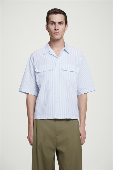 Рубашка в стиле оверсайз с откидными карманами - Фото 12845334