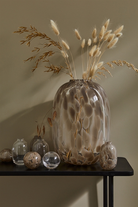 Большая узорчатая стеклянная ваза - Фото 12852868