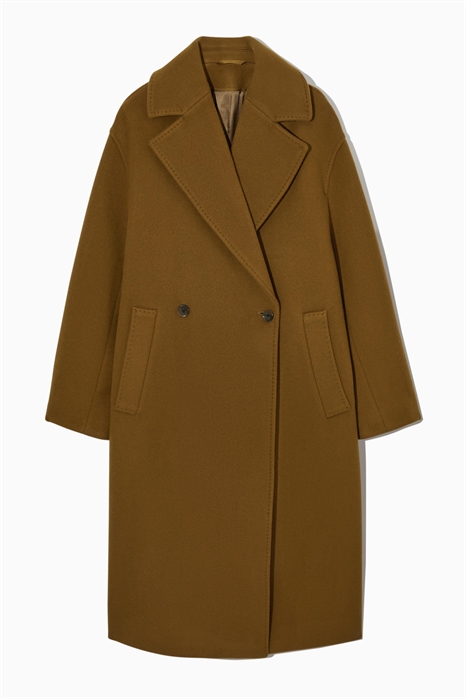 Двубортное шерстяное пальто больших размеров - Фото 12856767