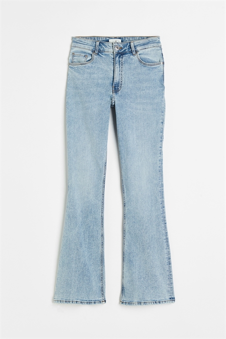Расклешенные высокие джинсы - Фото 12894509