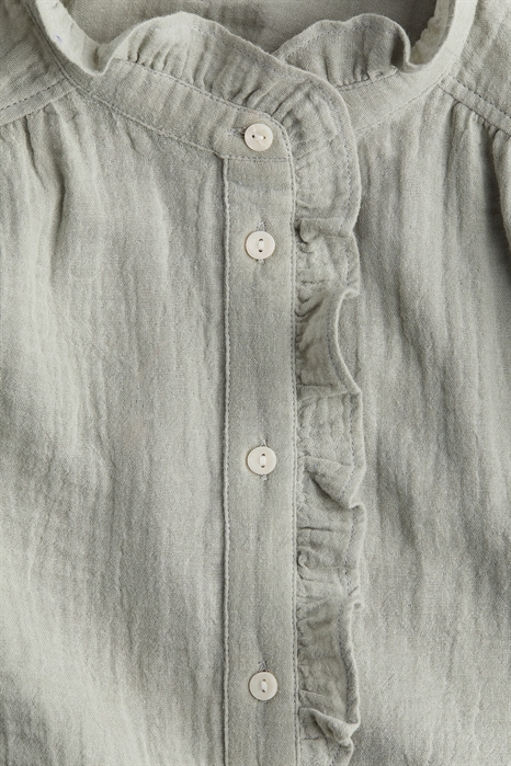 Блузка из муслина с рукавами с оборками - Фото 12896089